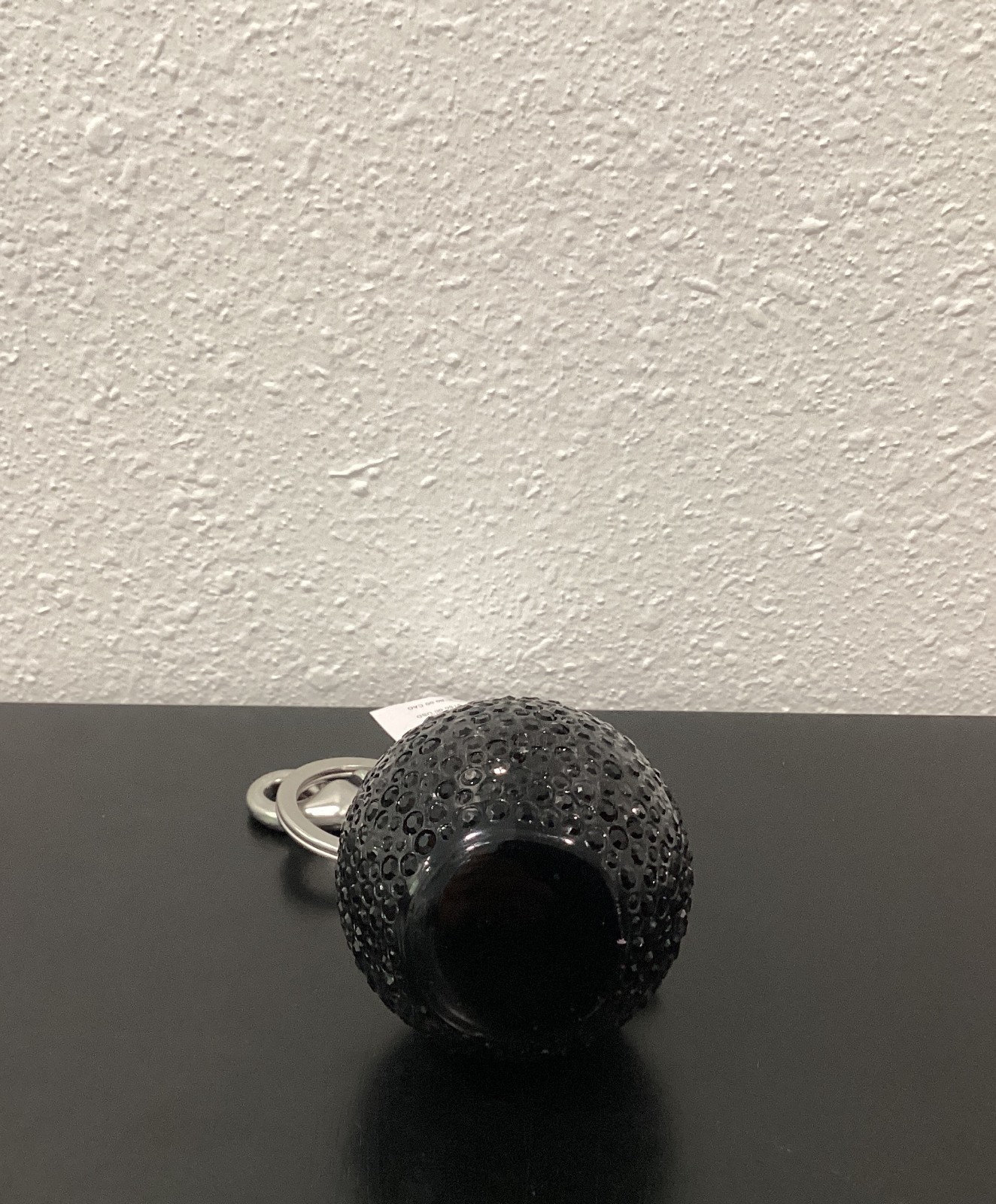 Coach Crystal Apple Black Bag Charm Keyring CCD29 2.0″ x 2.0″ Weighs 4.3 oz.