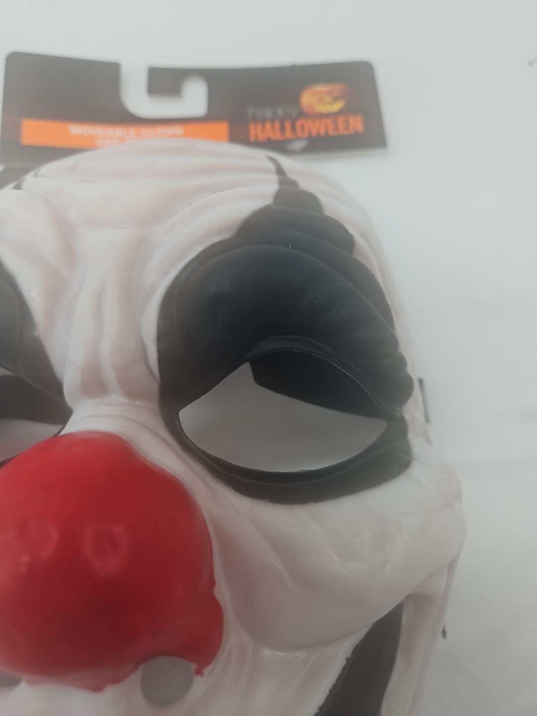 Lot of Two Halloween Masks Glow In Dark Alien And Moveable Clown Jaw Mask