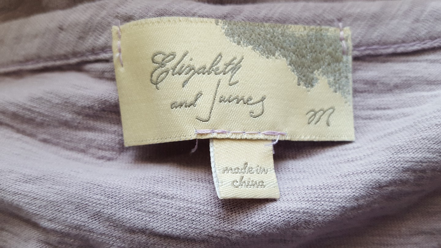 Elizabeth and James Oversized Knit Tee Top Lilac Purple M H024 New $80
