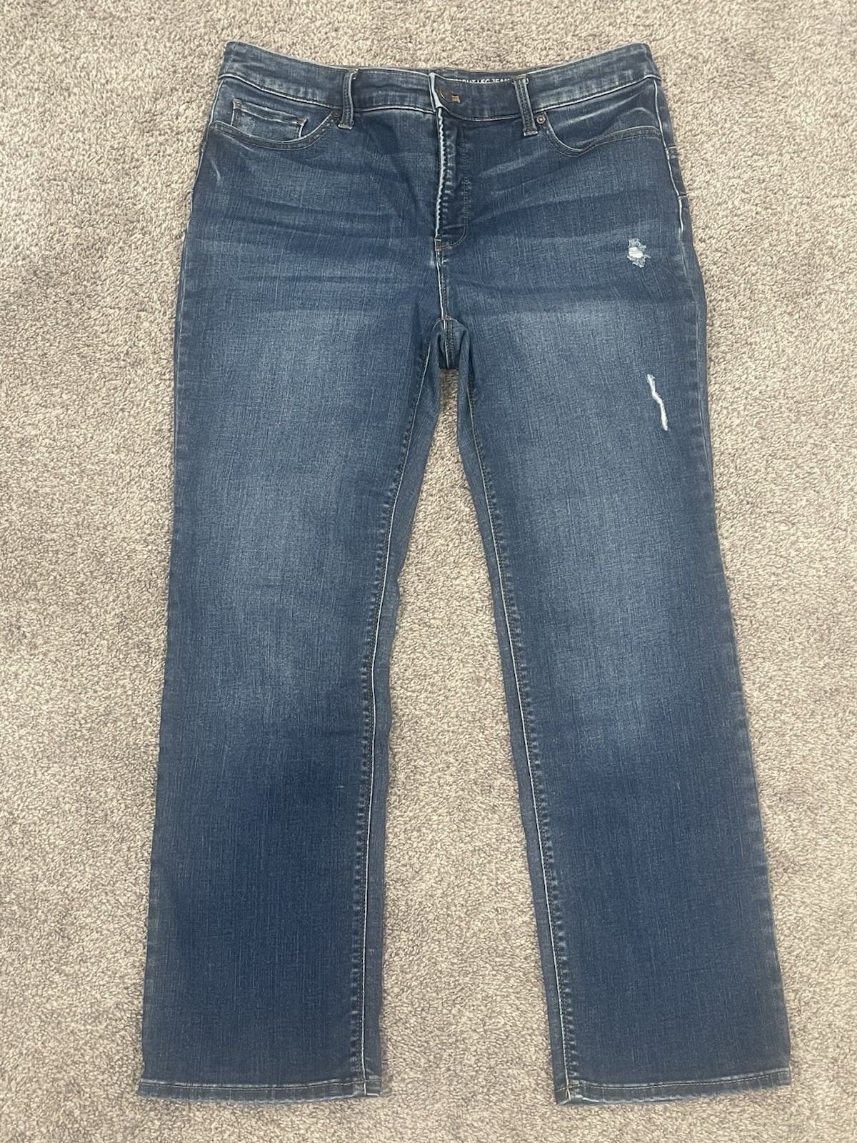 Chicos So Lifting Straight Leg Jeans Womens 1.5P 10P Blue Stretch Denim 26 In