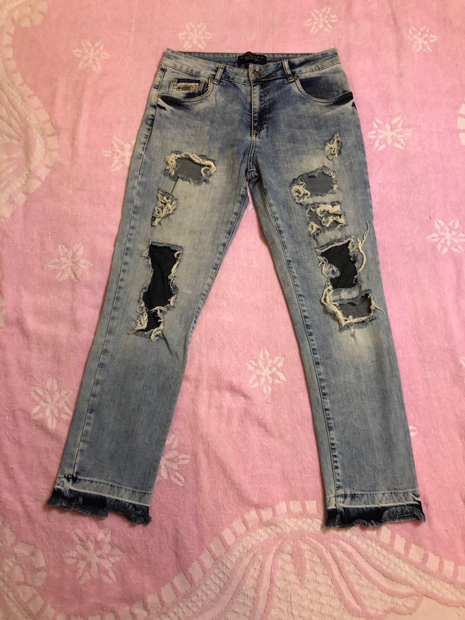 PHILIPP PLEIN COWBOY Wash Denim Jeans Size 27