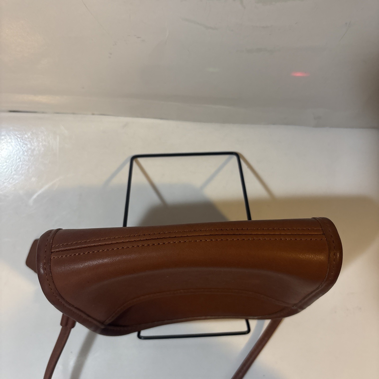 Vintage Coach Abbie Leather Crossbody Bag Glove British Tan Retro 6×6.5in