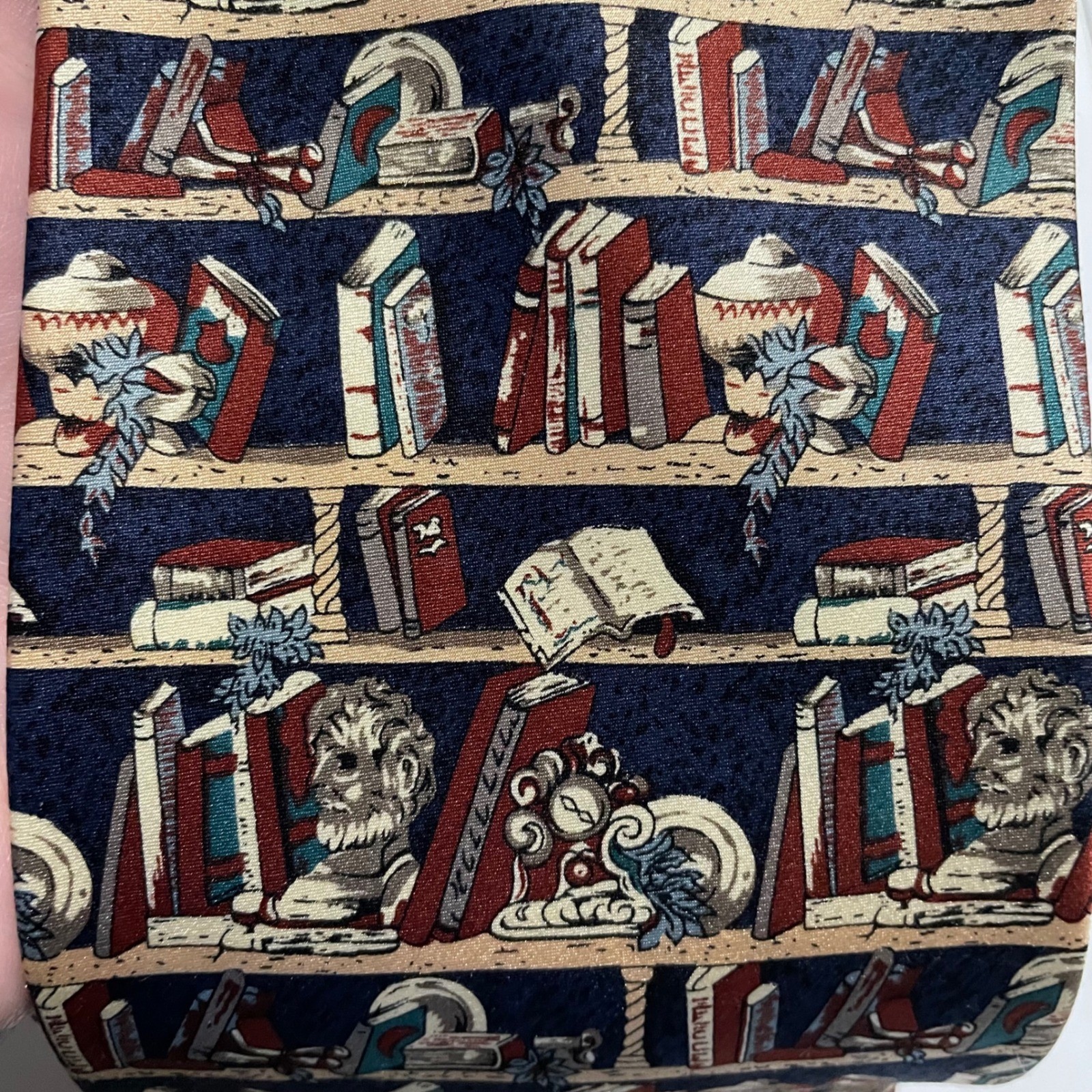 Museum Artifacts Silk Necktie Books Library Teacher History Librarian Tie