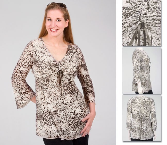NEW! Zaftique ADJUSTABLE DIVA Top SAFARI 0Z 1Z 5Z / 14 16 32 / L XL 1X 5X