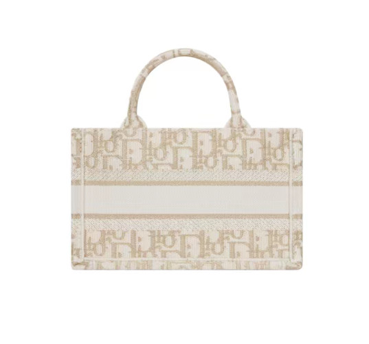 DIOR Book Tote Oblique TOTE Mini Women’s Beige 8.5*3.0*5.1 in