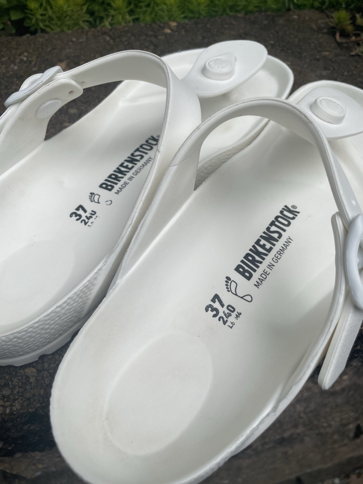 Birkenstock Gizeh EVA White Thong Sandals Size 37