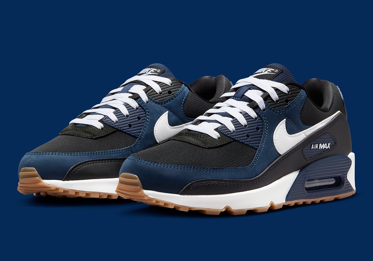 Nike Air Max 90 Midnight Navy Gum Men’s Blue Sports Sneaker FB9658-400