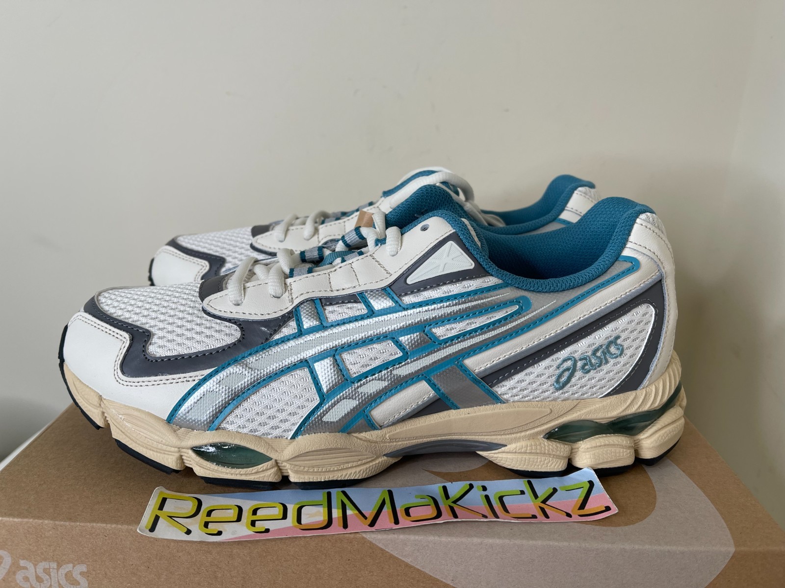 Asics GEL-NYC 2055 Cream Blue Teal Mens 1203A542-106