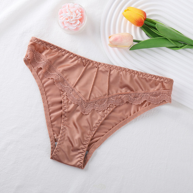 5 Packs Lot Sexy Womens Satin Panties Thongs High Leg Ladies Underwear Lingeries
