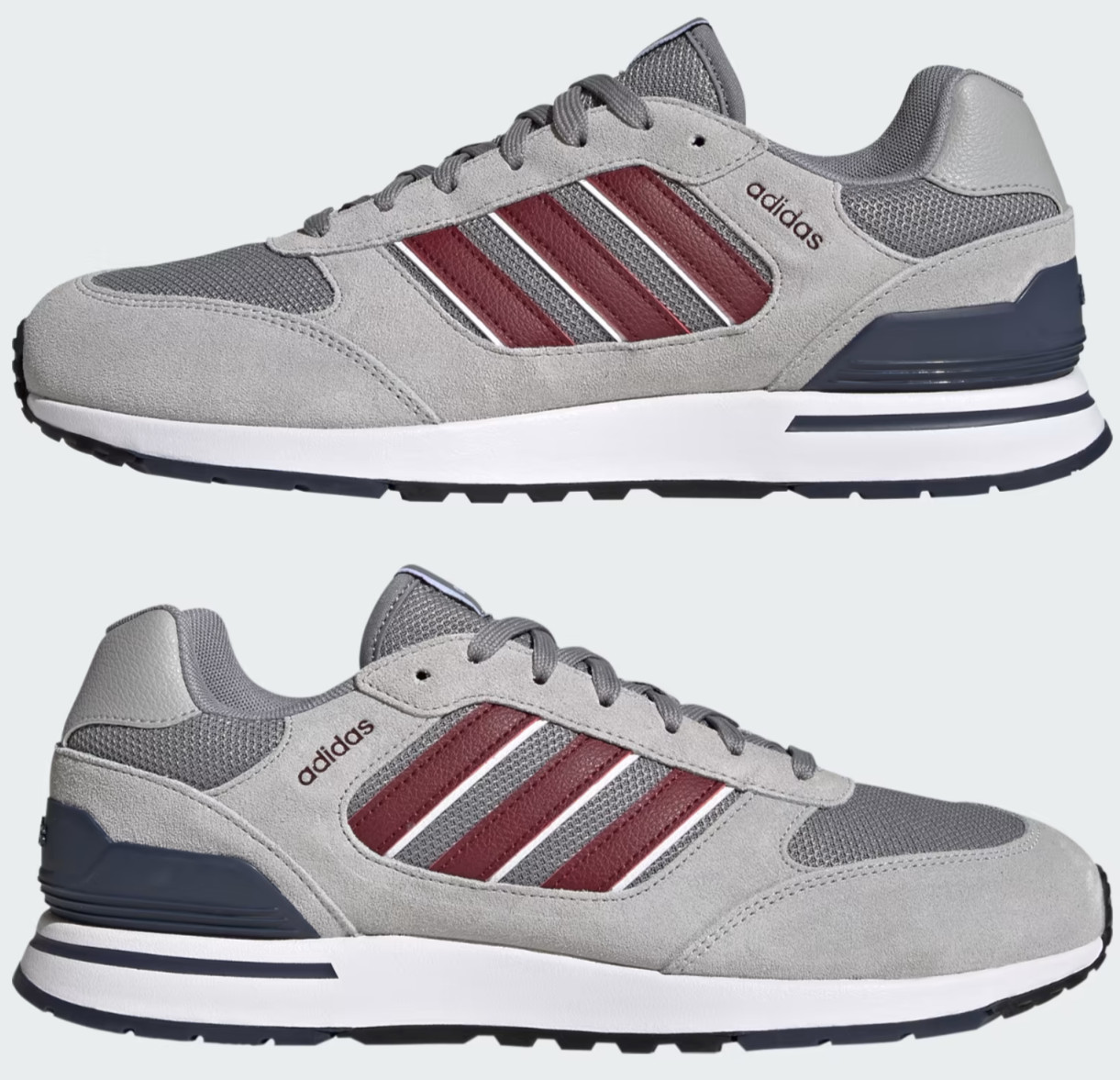 ADIDAS RUN 80S GREY MEN’S SIZE 9~11 Cloudfoam CLASSIC RUNNING TRAINING GYM SHOES