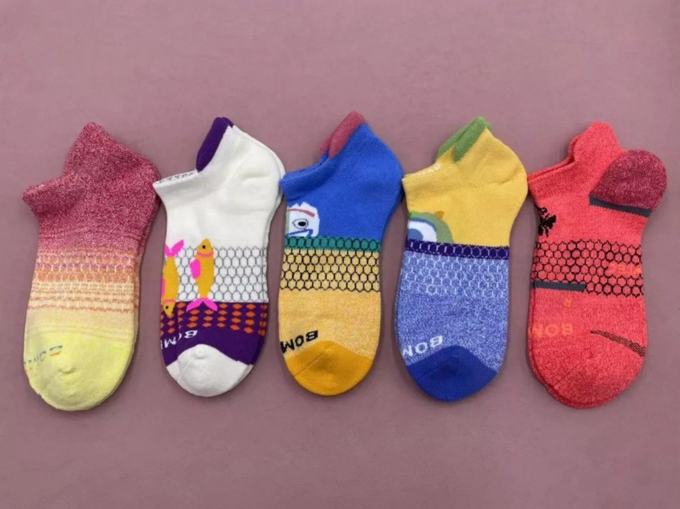 5 pairs/Set Bombas Women’s Solid Honeycomb Ankle socks – Size Medium 8-10.5