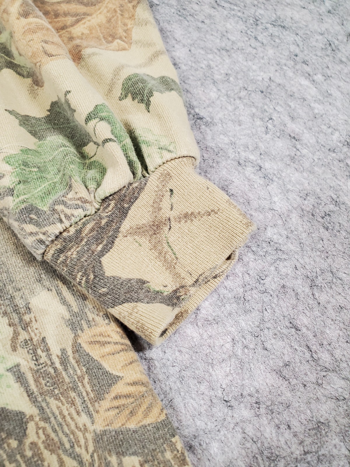 Vintage Jerzees Camo Shirt Mens Size 2XL Mossy Oak Long Sleeve Pocket