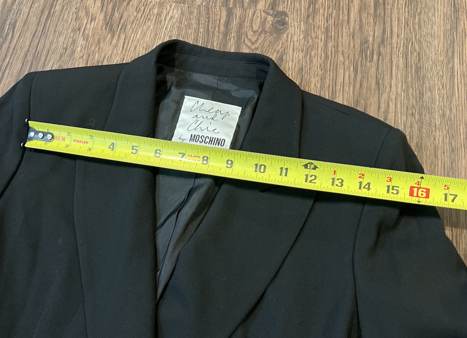 Moschino Cheap & Chic Jacket Skirt Set Size 8 Color Black Read Notes