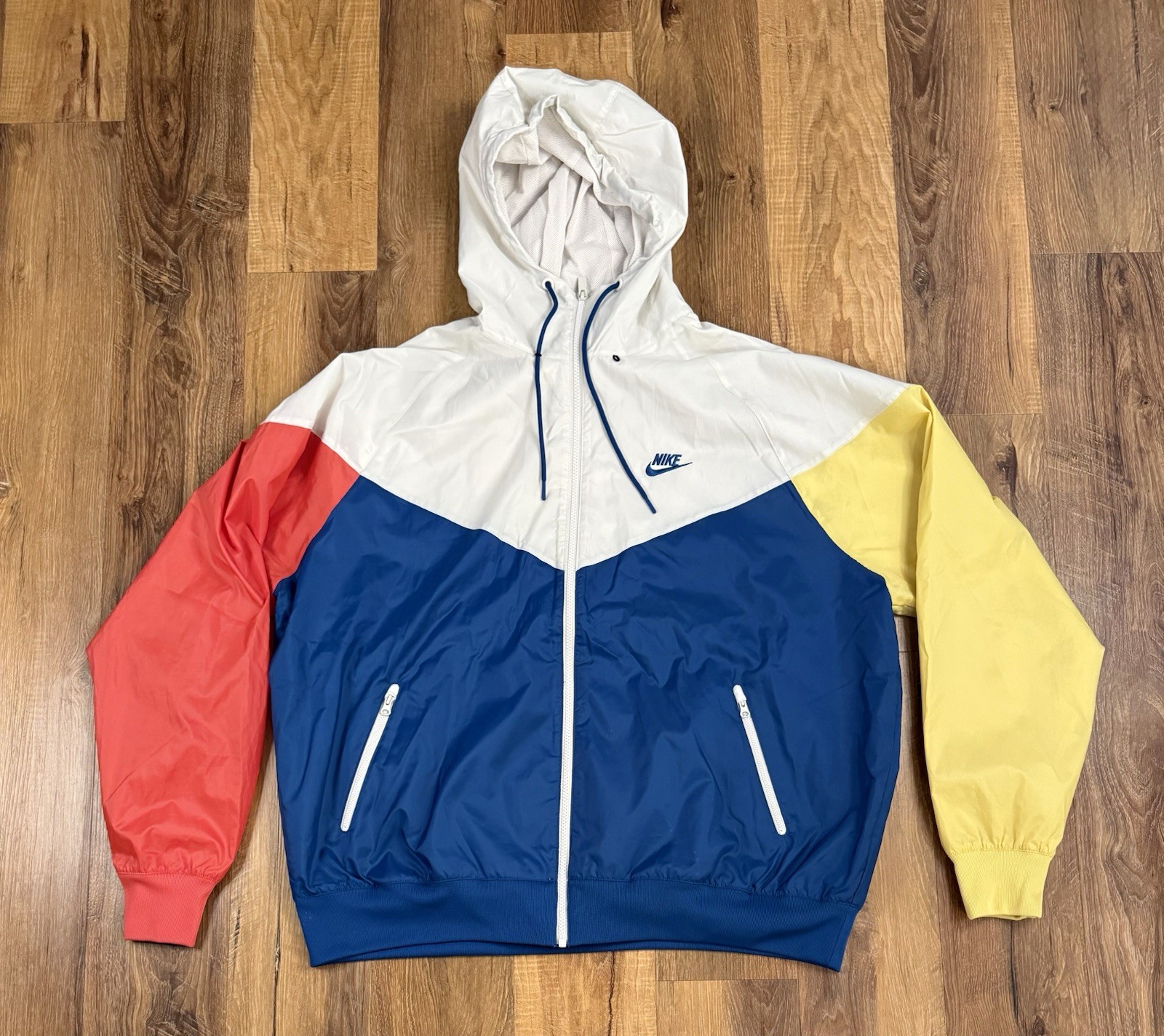 Nike Windrunner Woven Windbreaker Jacket Premier Color Multi Tricolor Hoodie XL