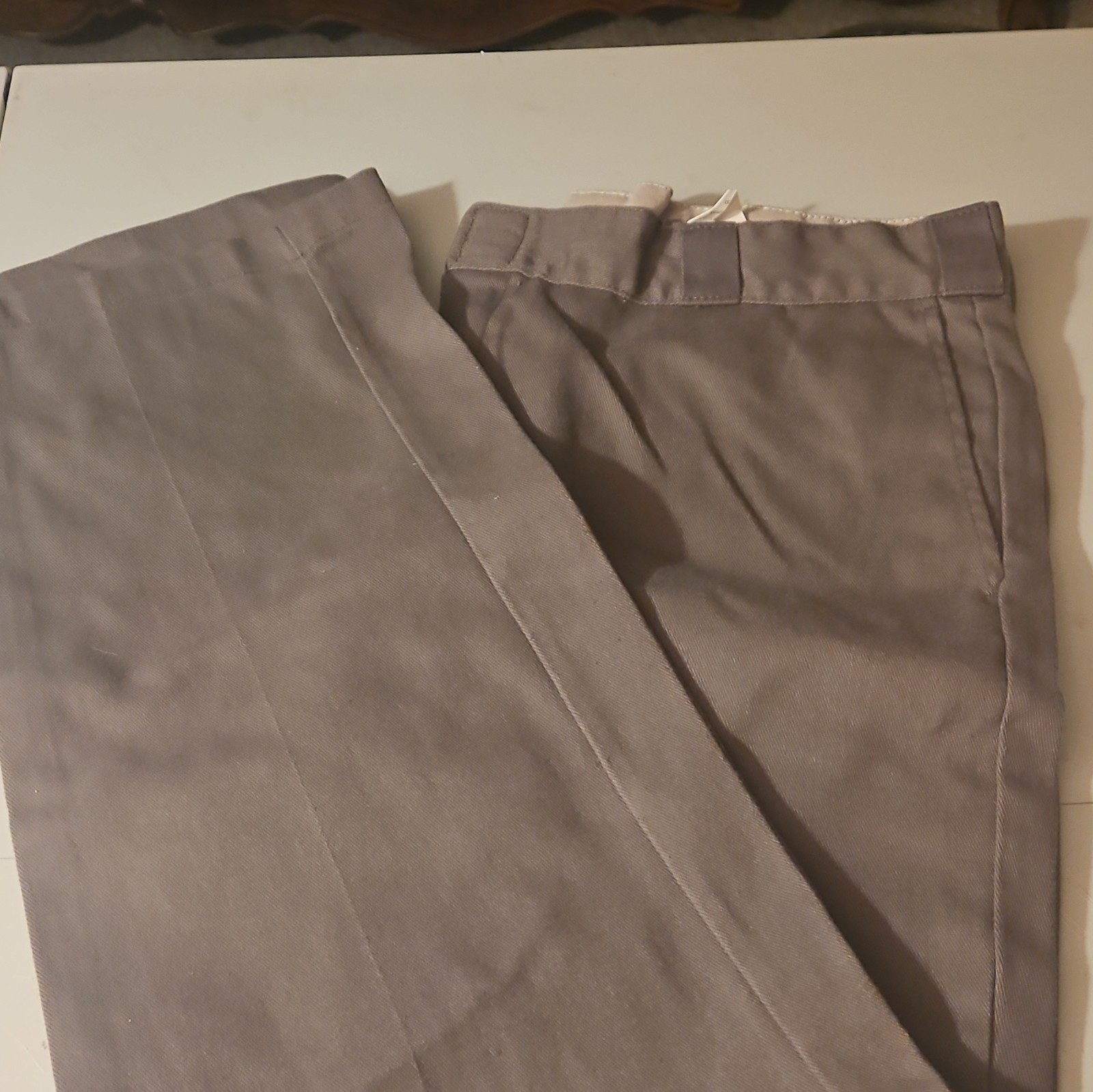 Dickies 874 Gray Workwear Pants 38W Regular Straight Leg Flat Front Twill
