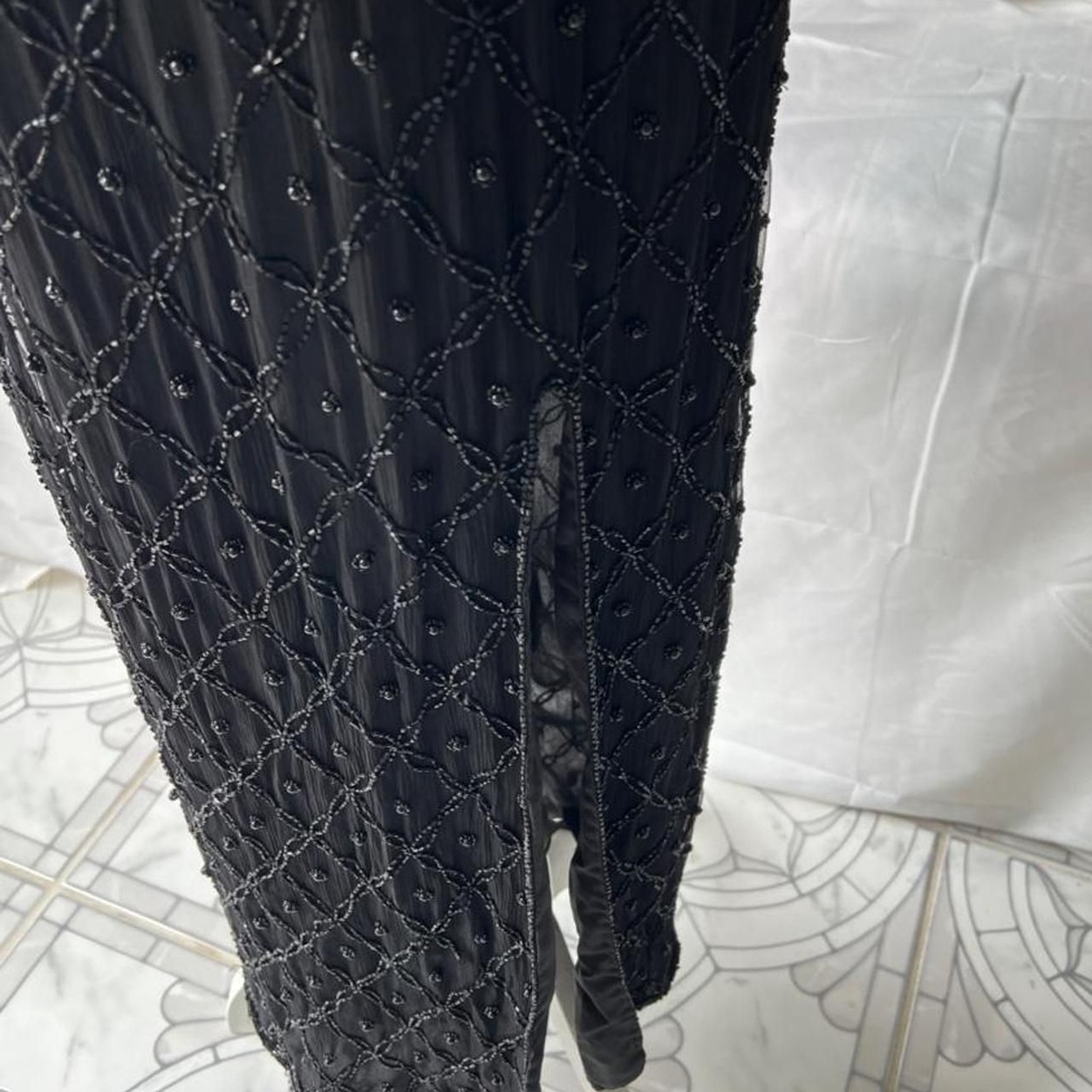 ♡ vintage lawrence kagan new york silk beaded gown ♡
