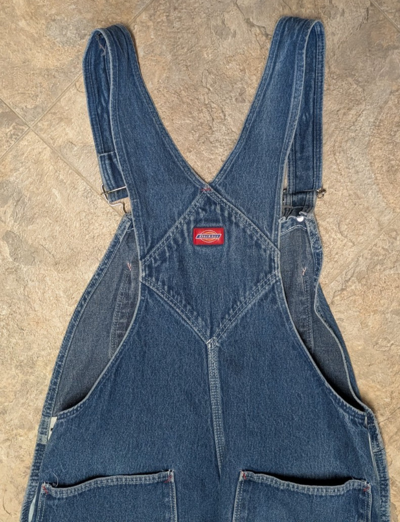 Dickies Denim Blue Bib Overalls Tag Size 36×30 – READ & SEE PICTURES