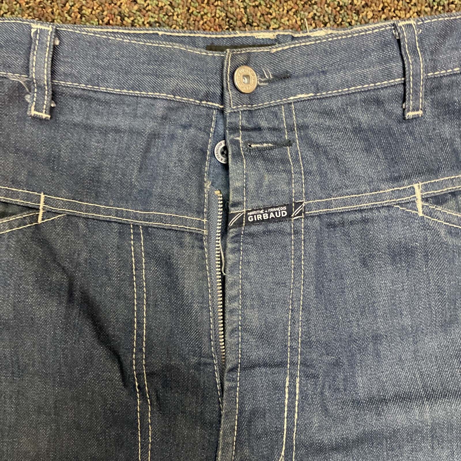 Marithe Francois Girbaud Men 36×31 Baggy Wide Leg Jeans Light Blue 90s Y2K NWOT