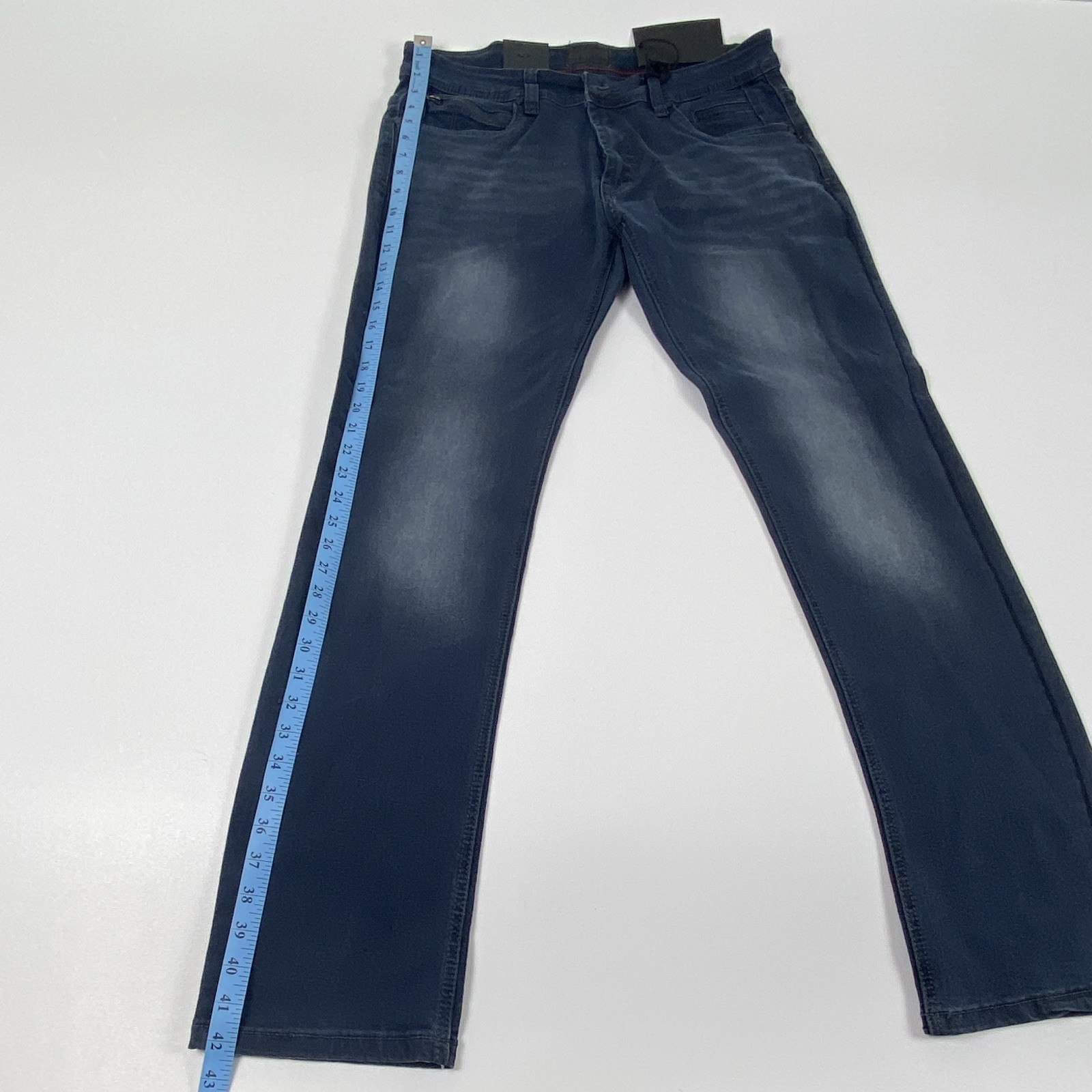 Steve’s Jean Men’s Slim Fit Dark Wash Blue Denim Stretch Mid Rise 5-Pocket 32*32