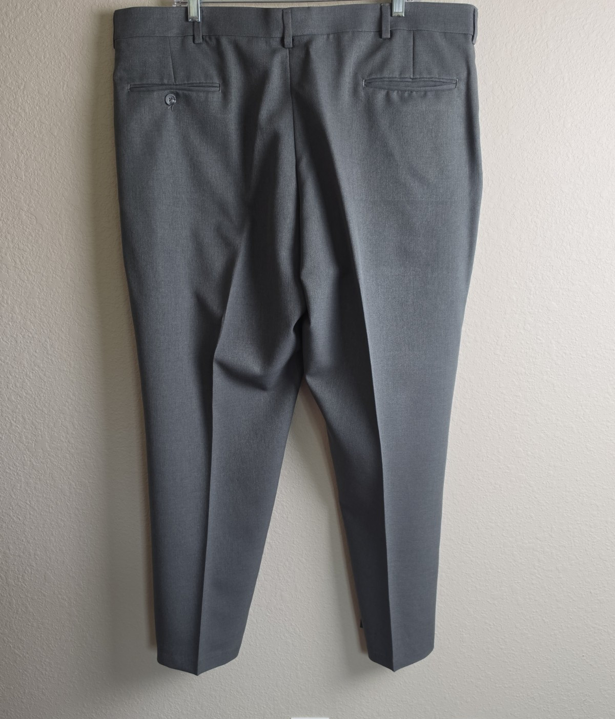 David Taylor Flex Fit Pants Men 42×29 Heather Gray Dress Pants Polyester RN15099