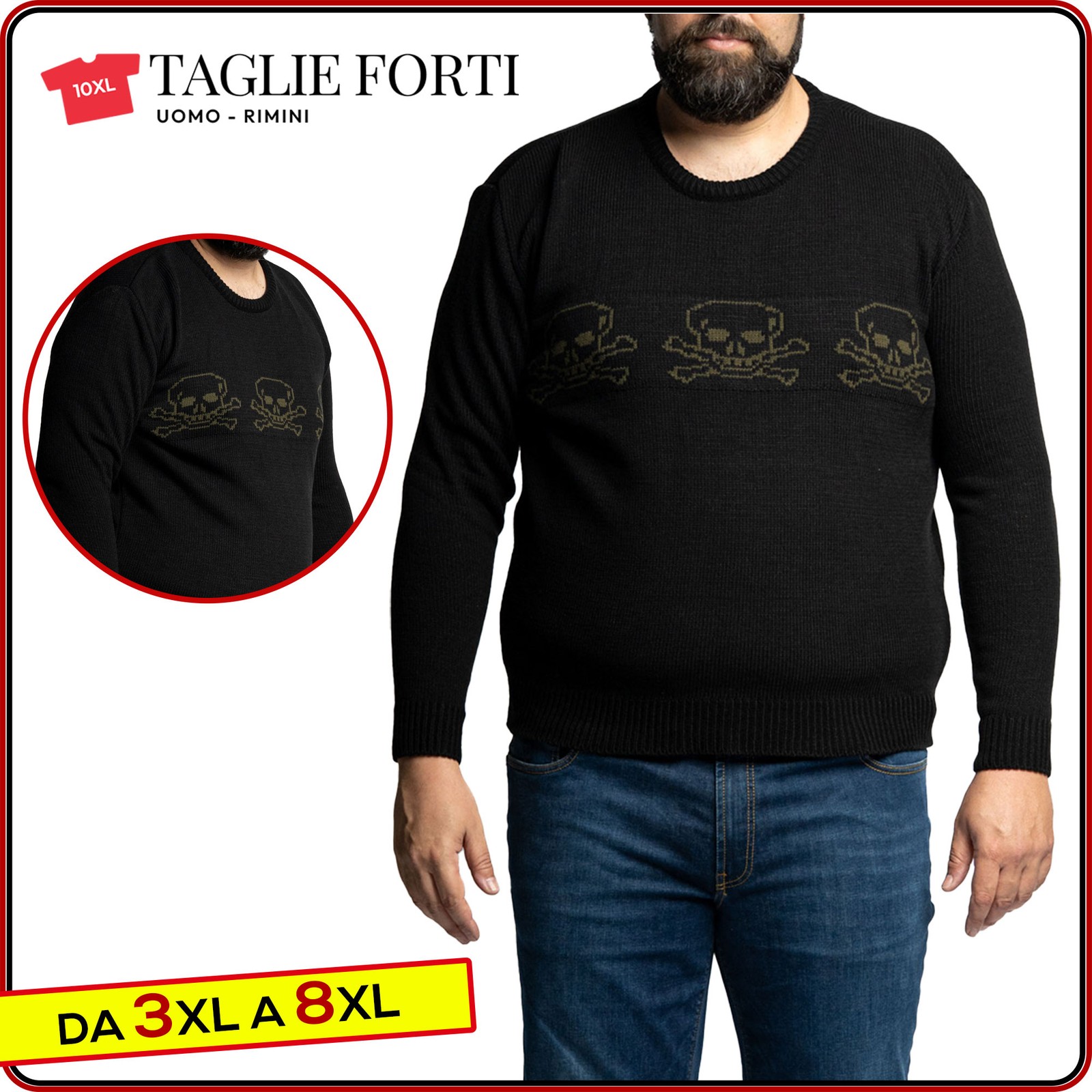 MEN’S PLUS SIZE sweater winter sweater from 2 XL to 10 XL Maxfort
