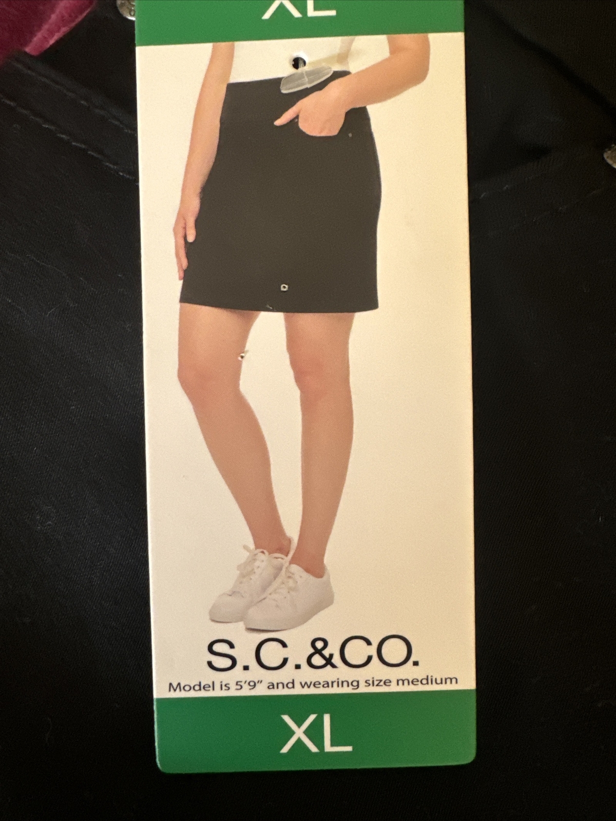 NWT S.C.& CO Women’s Stretch Pull On Skort XL White Or Denim