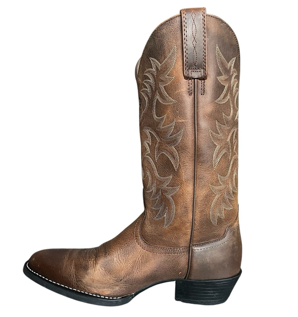Ariat 34725 Heritage R Toe Western Leather Pull On Cowboy Mens Boots Size 9.5 D