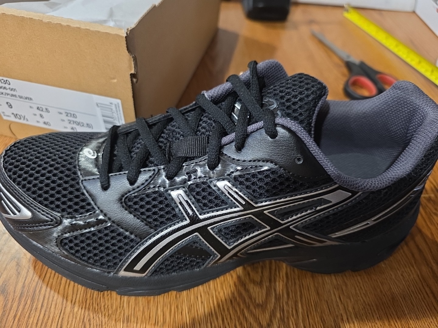 Size 9 – Asics Gel 1130 Black Pure Silver