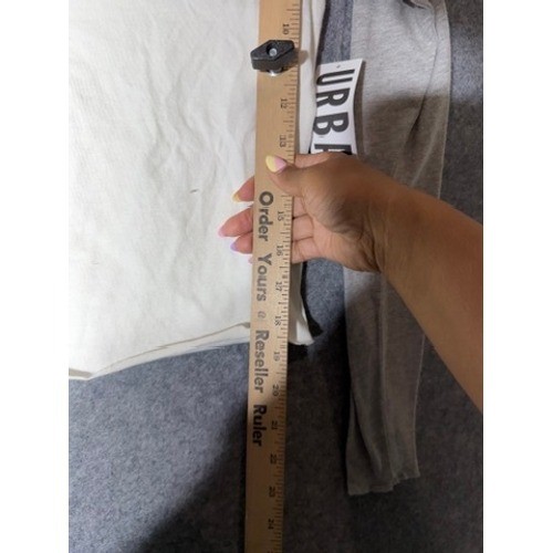 BDG Urban Outfitters White Grey Layered Long Sleeve Tee XS Y2K AestheticNew