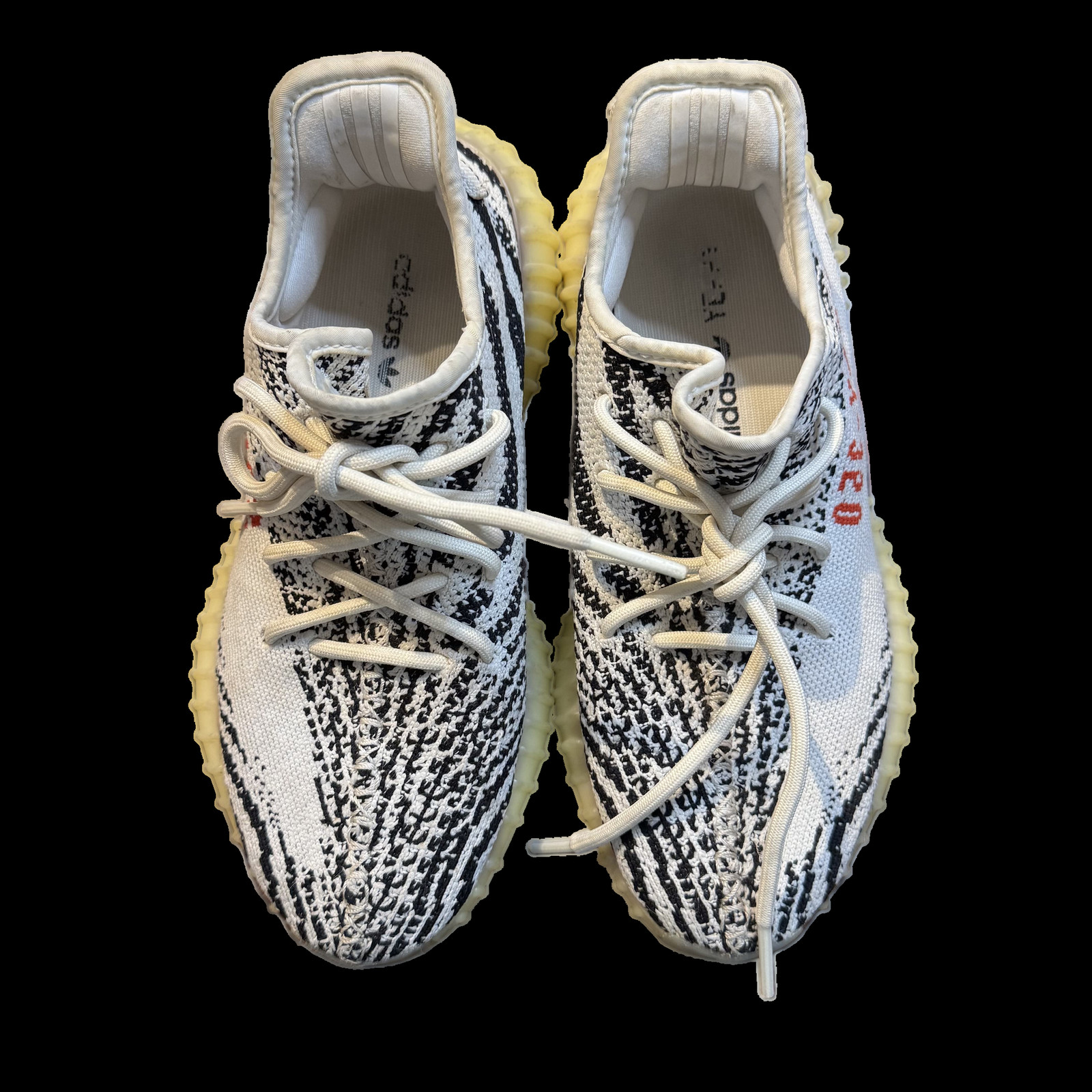Adidas Yeezy Boost 350 V2 Zebra Shoes Mens Size 6.5 White Sneakers CP9654