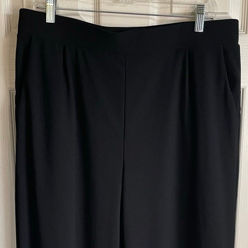 Halara Wide Leg High Rise Pull On Pants Sz XL Textured Casual Travel Lounge Chic