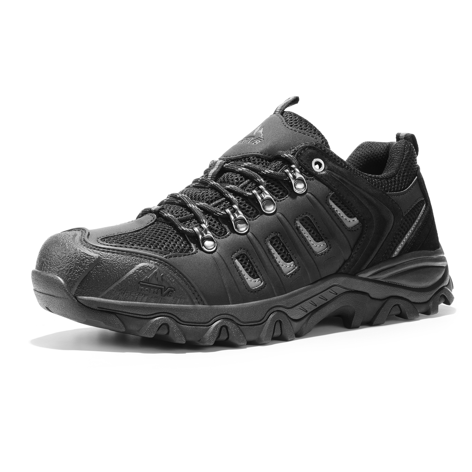 NORTIV 8 Men’s Waterproof Hiking Shoes Lightweight Leather Low-Top Walking Boots