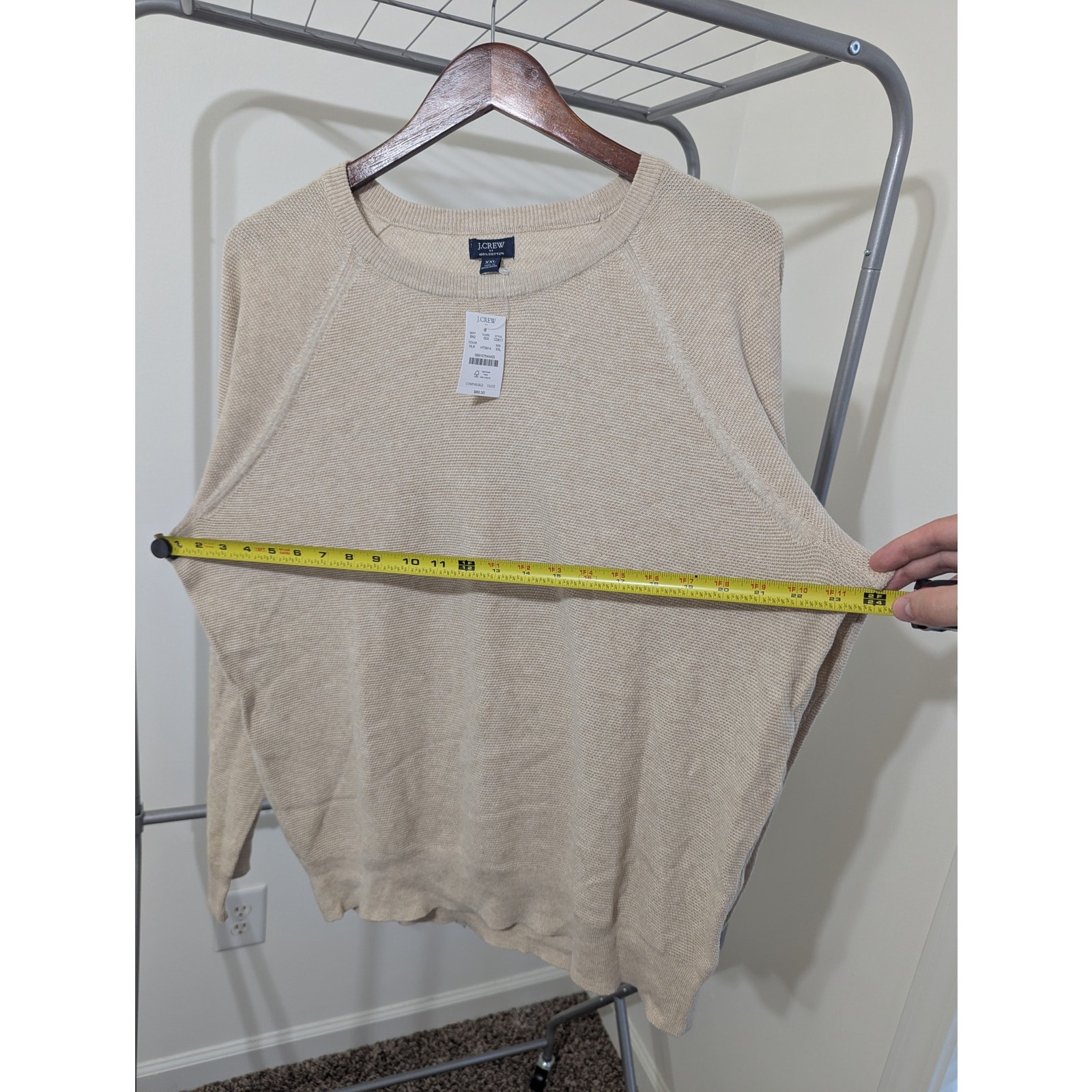 NWT J.Crew Factory Men’s 100% Crewneck Sweater Gray Size L CD617