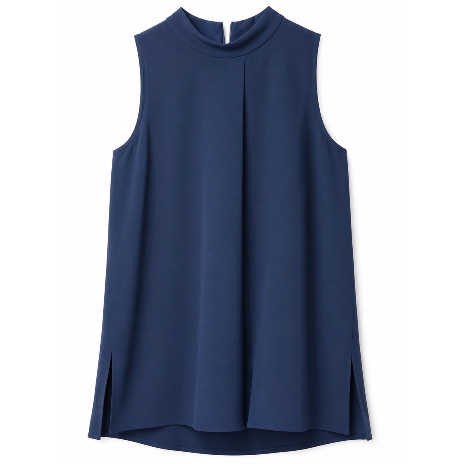 Theory Navy Sleeveless Mock-Neck Camisole