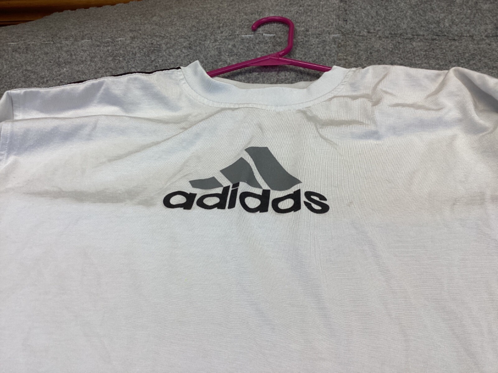 Vintage Adidas Jersey Mens Large White Shiny Silky Soccer