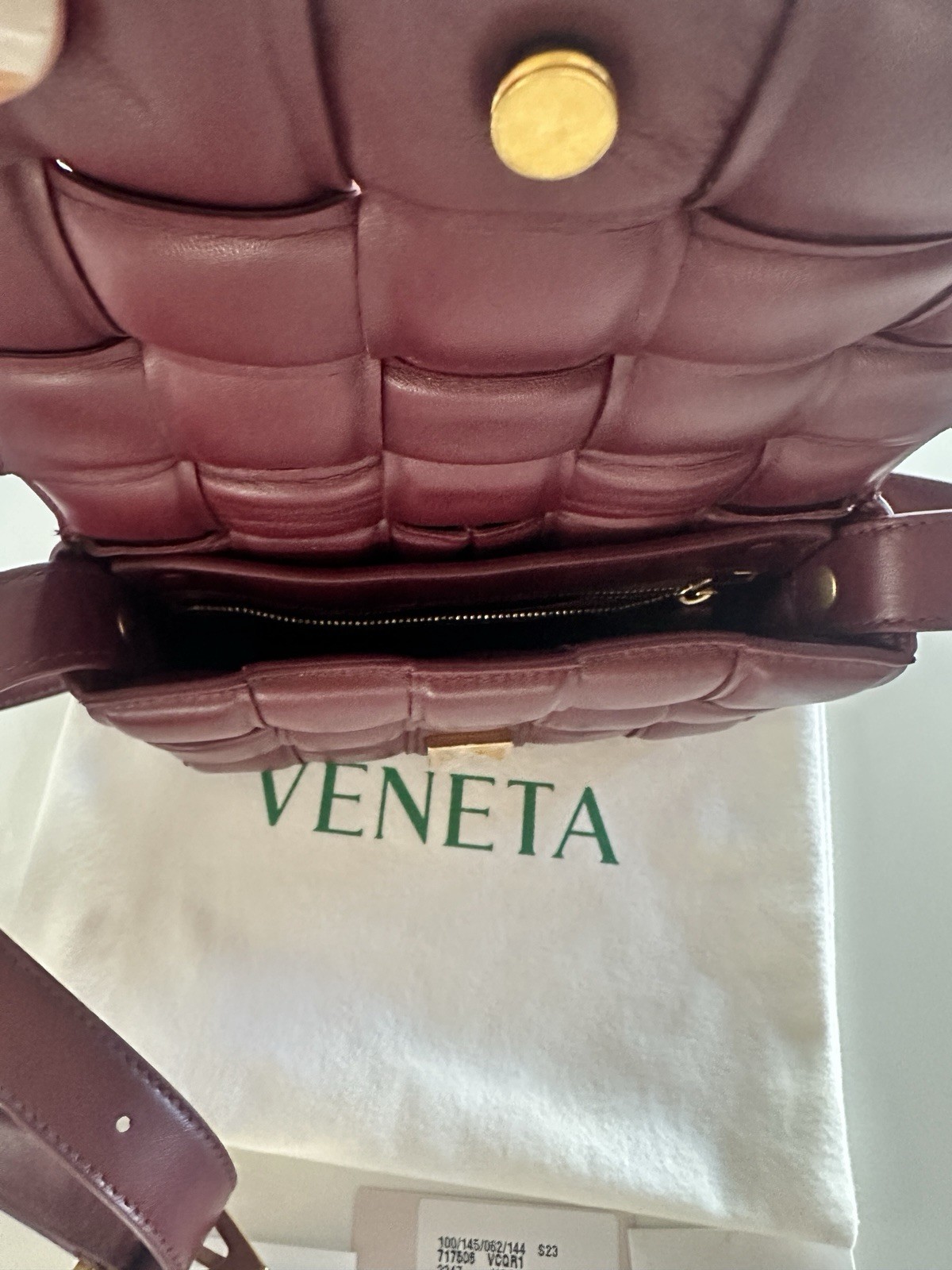 Bottega Veneta Intrecciato Nappa Mini Padded Cassette Crossbody Bag In Barolo