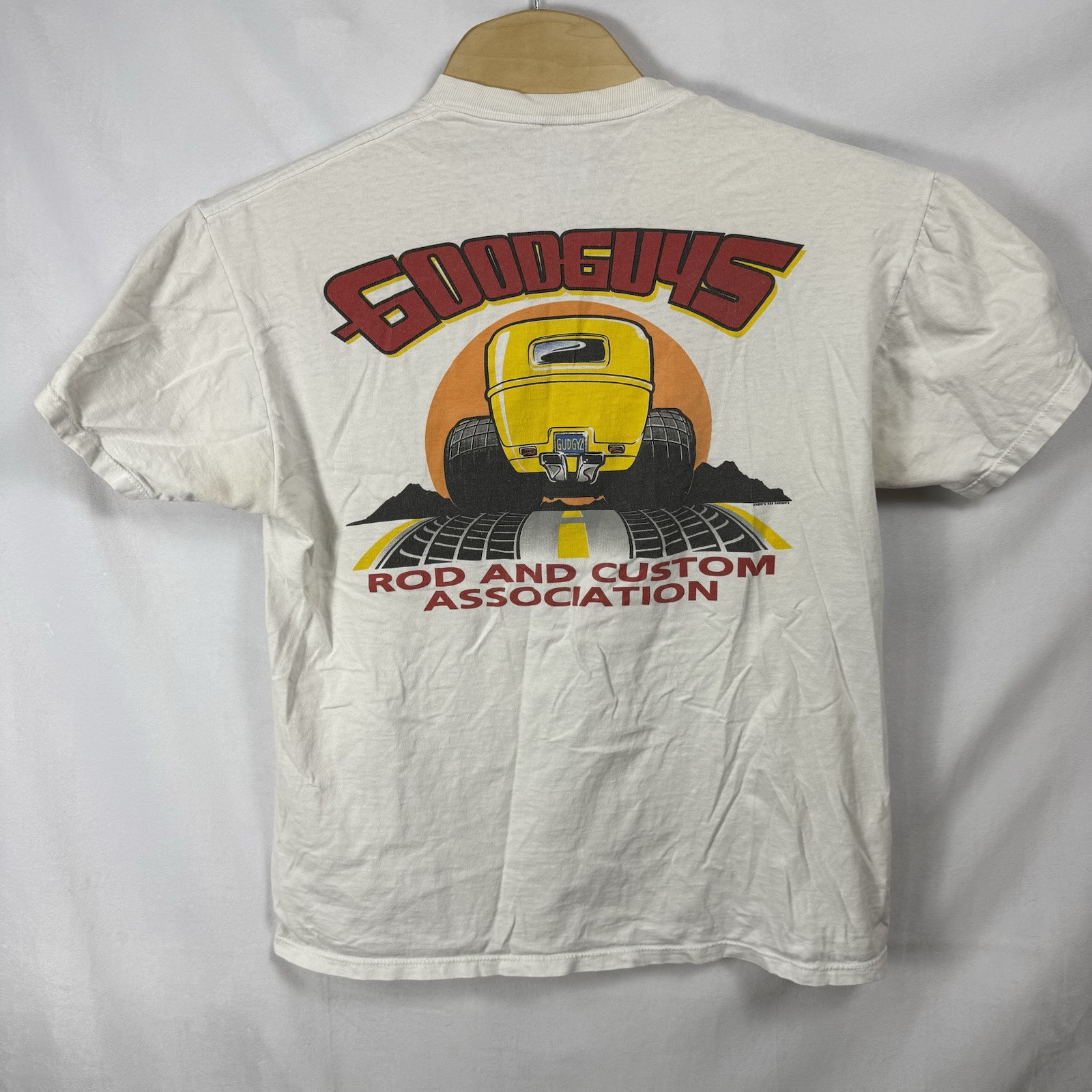 Vintage 1997 Good Guys Hot Rods Indy Nationals Jerzees Single Stitch TShirt Flaw