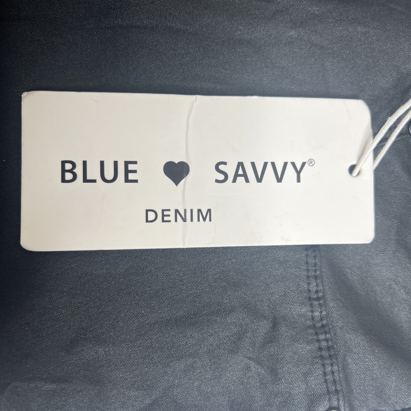Juniors Blue Savvy Denim Stretchy Jeans 17/33 Coated Denim #834