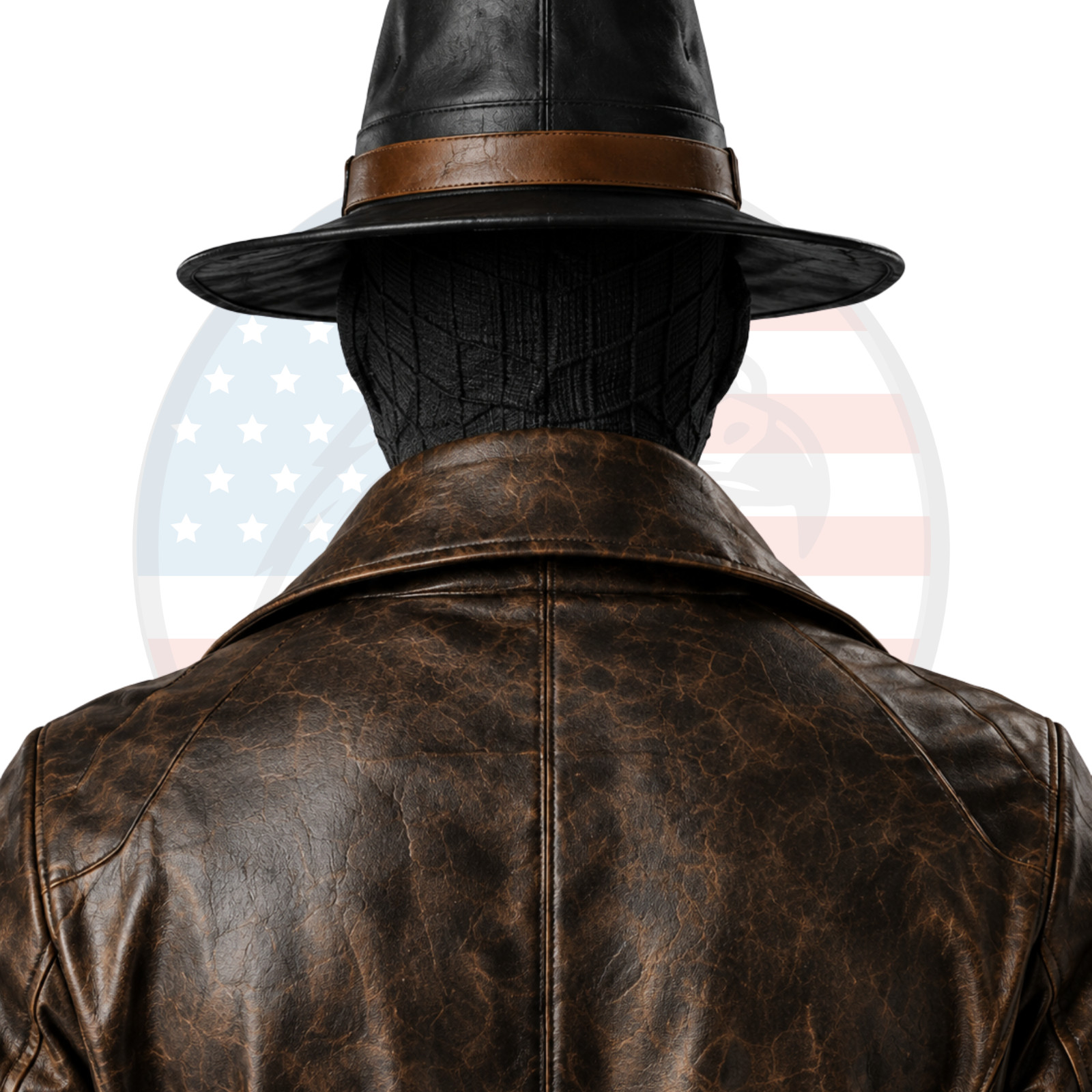 Spider Noir Brown Leather Trench Coat Spider-Man Halloween Cosplay