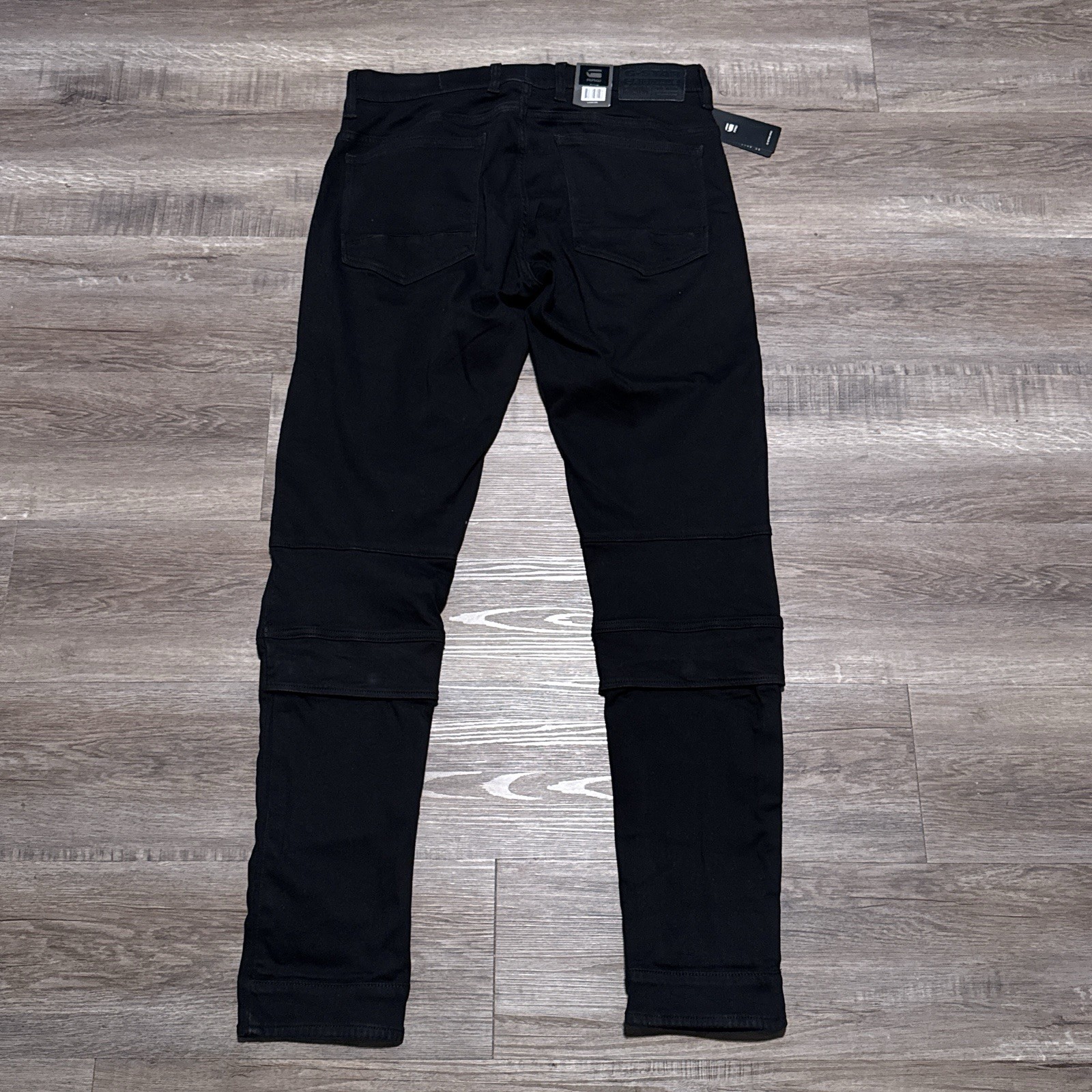 G-Star Raw Airblaze 3D Skinny Black Multi Pocket Moto Cargo Jeans Mens 34×34 NEW