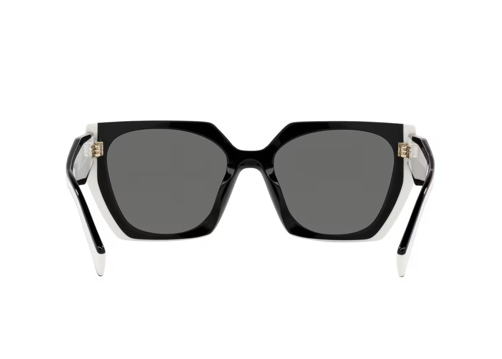 PRADA PR 15WS 09Q5S0 145mm Frame Rectangular Sunglasses – Black/White/Gray