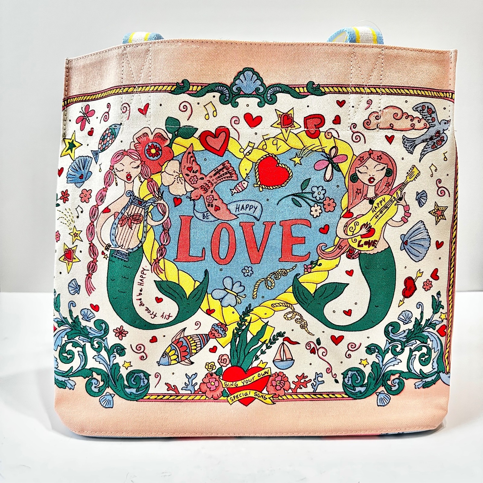 Brighton Siren’s Song Mermaid Canvas Tote Bag New With Tags