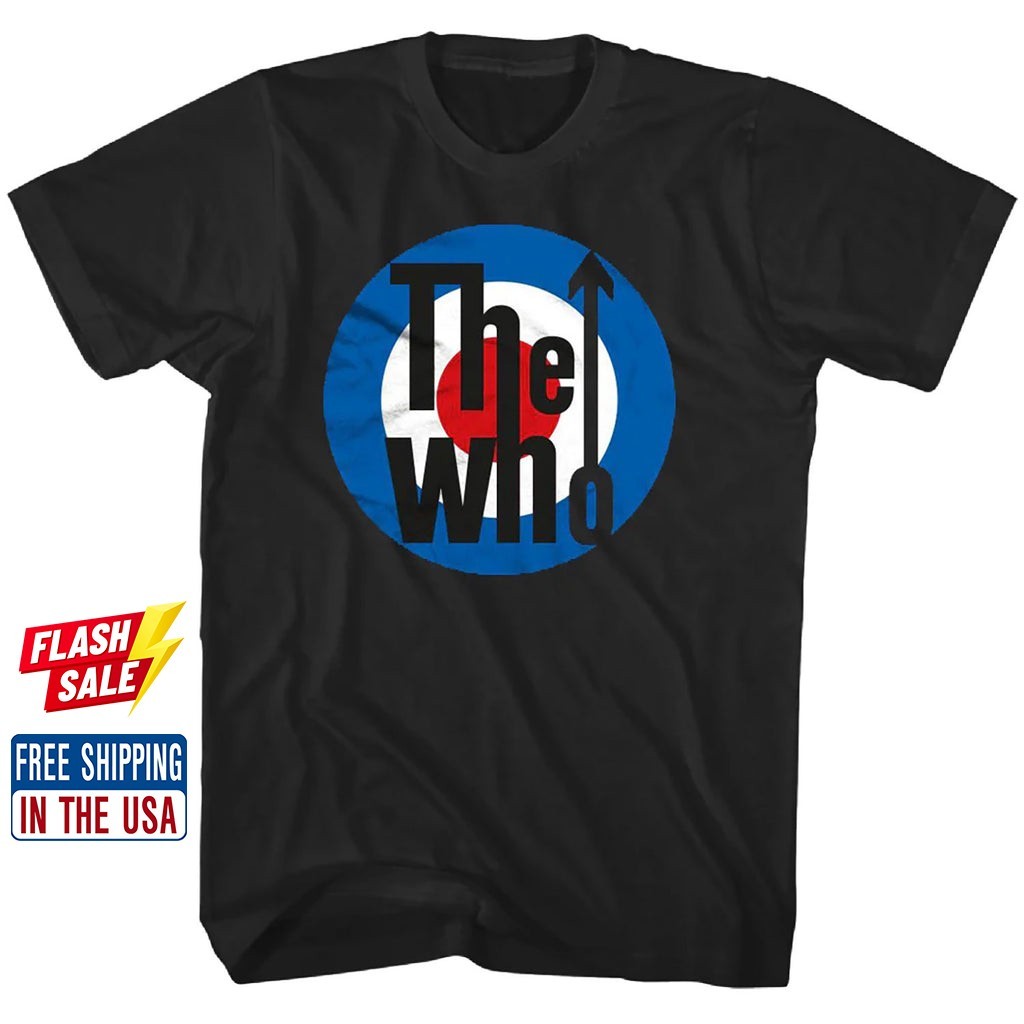 Vintage The Who Logo T-Shirt, Rock Music Band Merch