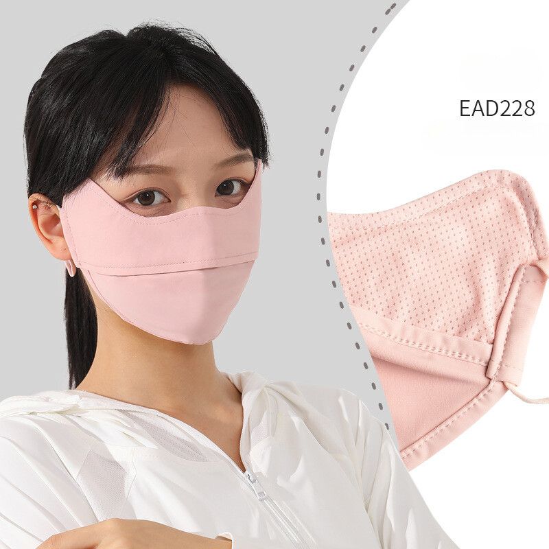 Summer UV Face Cover Mask UPF50+ Nylon Breathable Sun Mask with Eye Protection