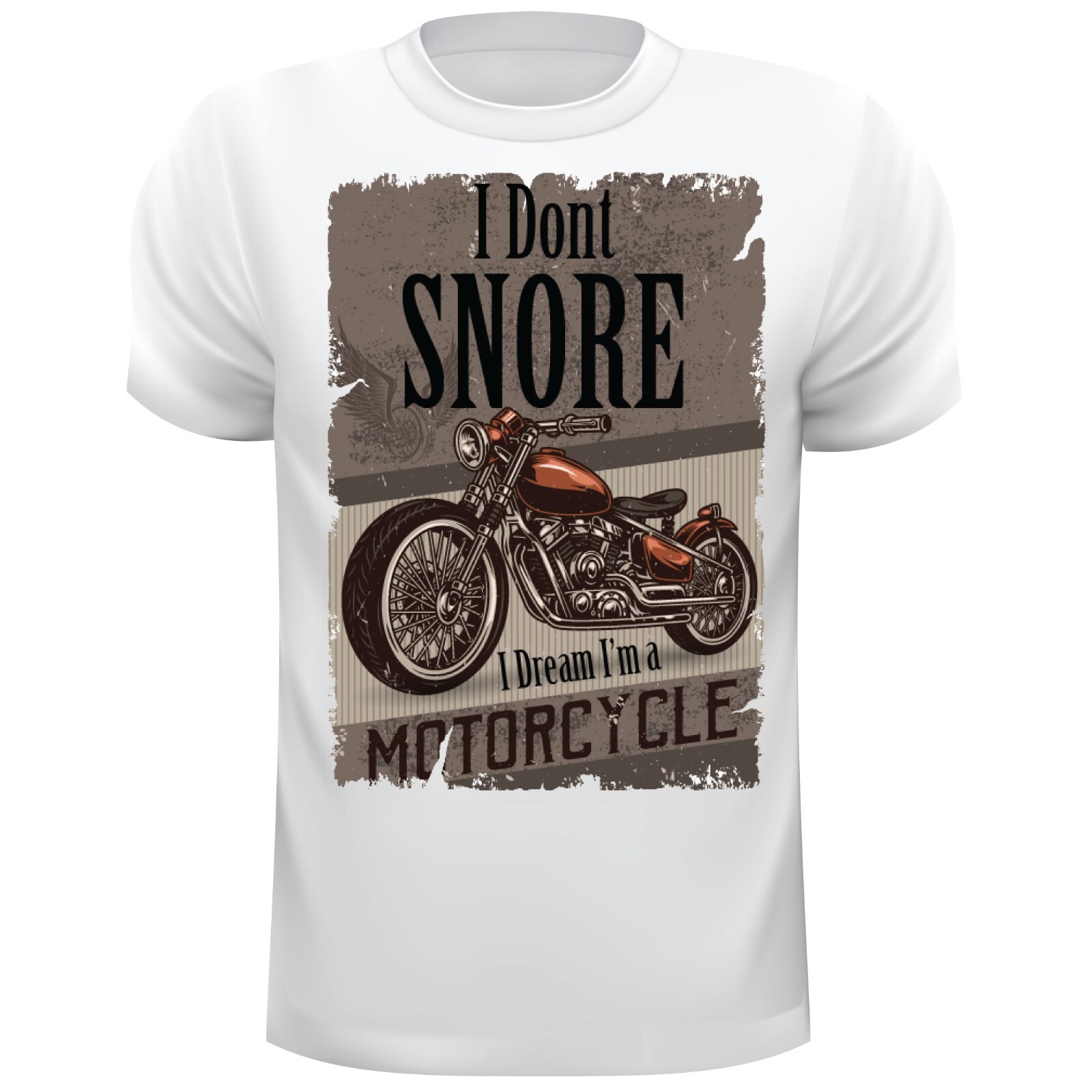 Biker Art T Shirt i dont snore i dream im a motorcycle t Shirt
