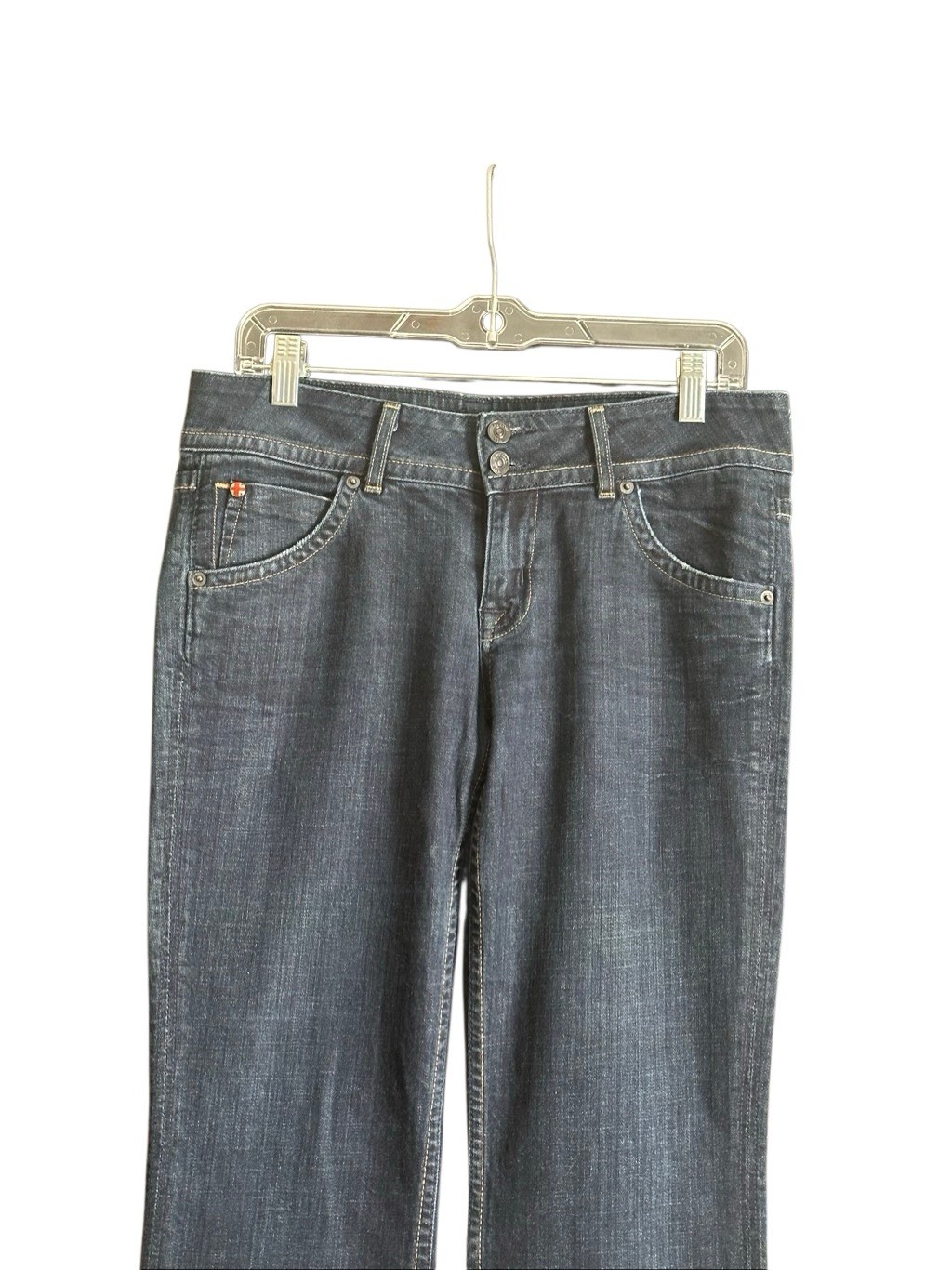 Hudson Signature Bootcut Flap Pocket Jeans Sz 29 Dark Wash Low-Rise