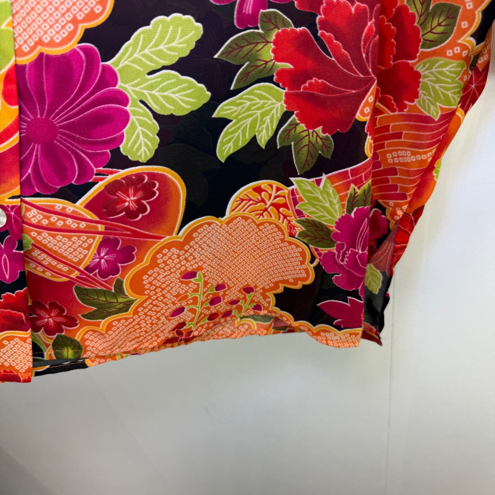 Options by Delta Burke Floral Button Down Blouse Size 1X Tropical Resortwear NEW