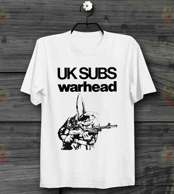 Uk Subs Warhead Punk Retro Heavy Cotton White S-5XL T Shirt AG710