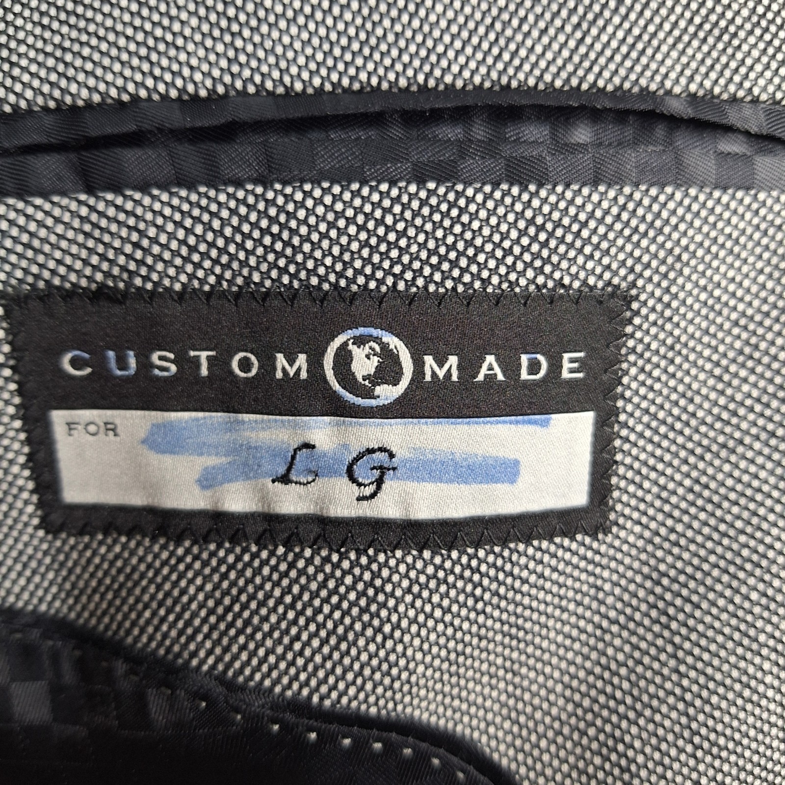 Joseph Abboud Custom 2 Piece Suit Mens 46S 40X27 Gray Nailhead Peak Wool