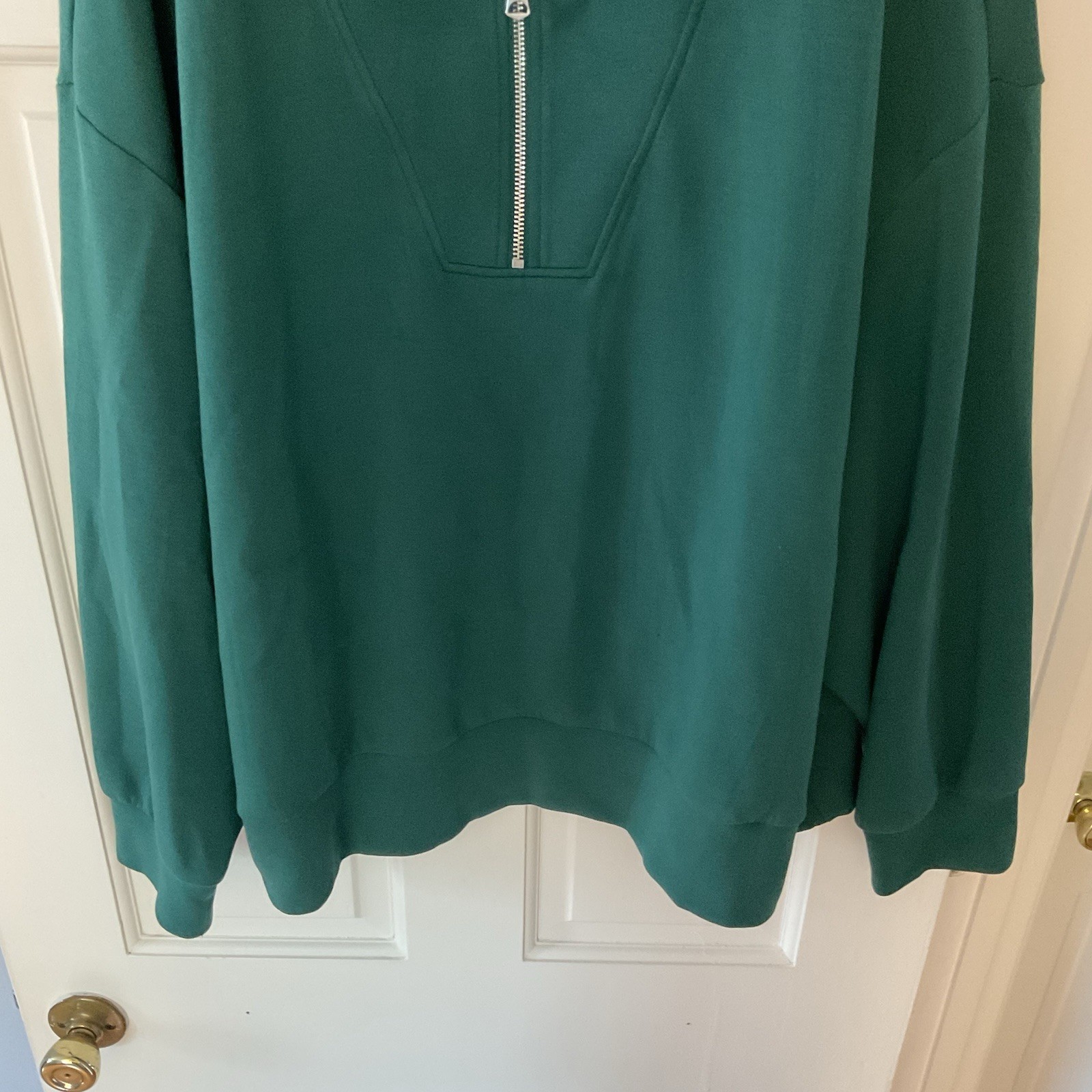 Varley Hawley Half-Zip Sweatshirt Green Plus Size 3X Athleisure DoubleSoft Comfy